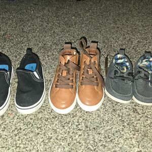 Trendy Kids Sneakers - Black, Brown, and Gray